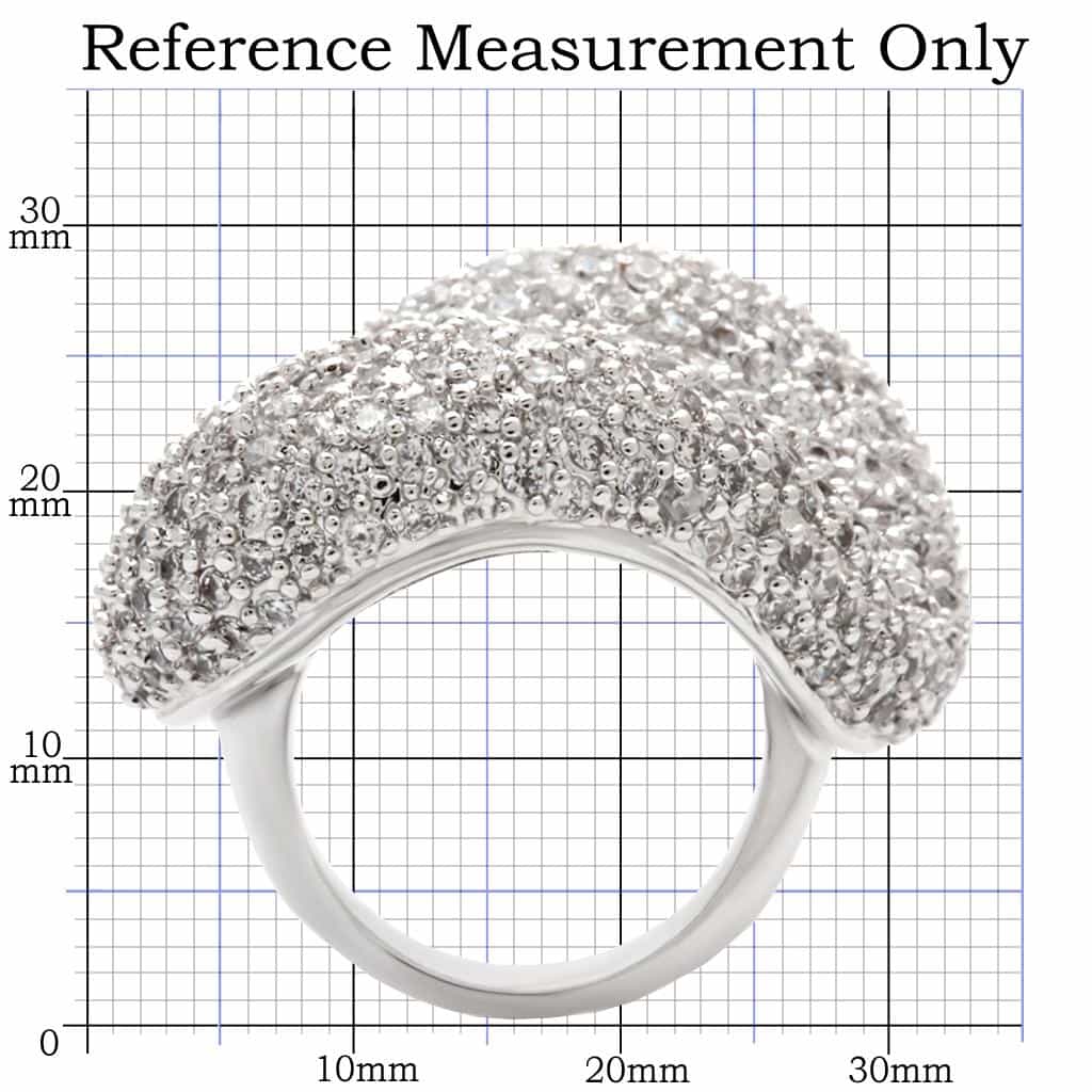 Brass CZ Pavé Split Dome Ring | The Stainless Jewelry view 2