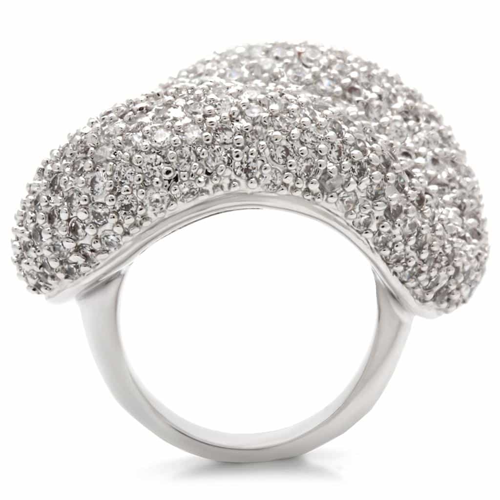 Brass CZ Pavé Split Dome Ring | The Stainless Jewelry view 4