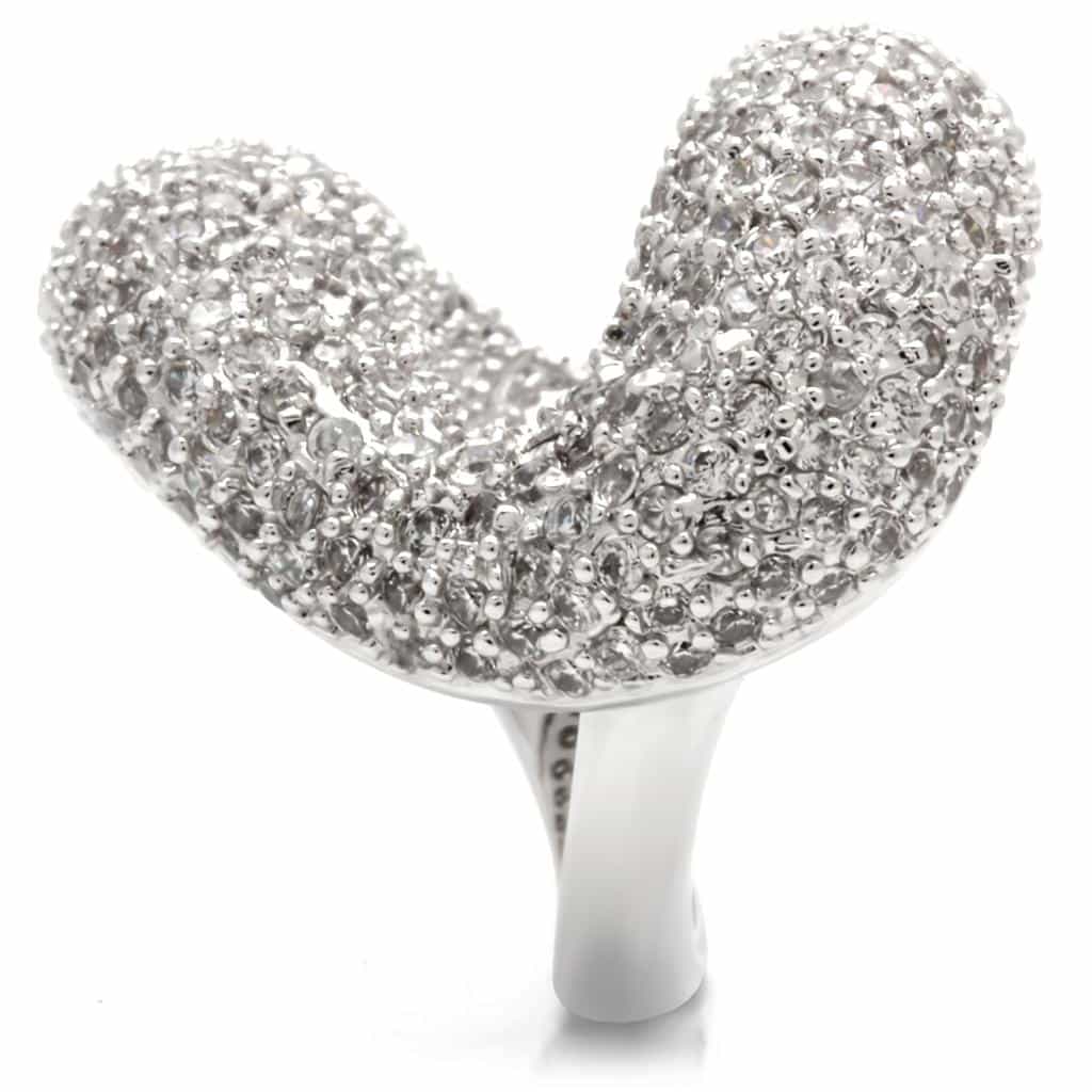 Brass CZ Pavé Split Dome Ring | The Stainless Jewelry view 5