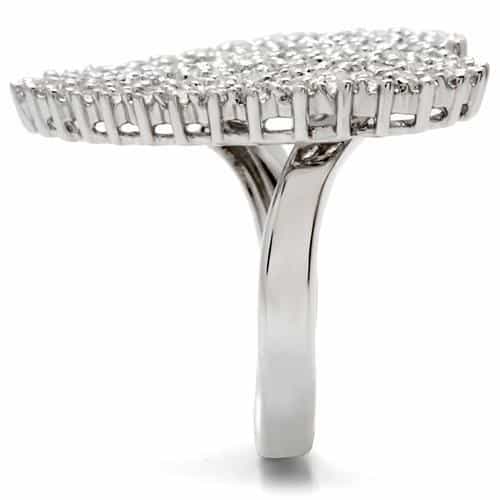 Brass CZ Heart Pavé Dome Ring | The Stainless Jewelry view 5
