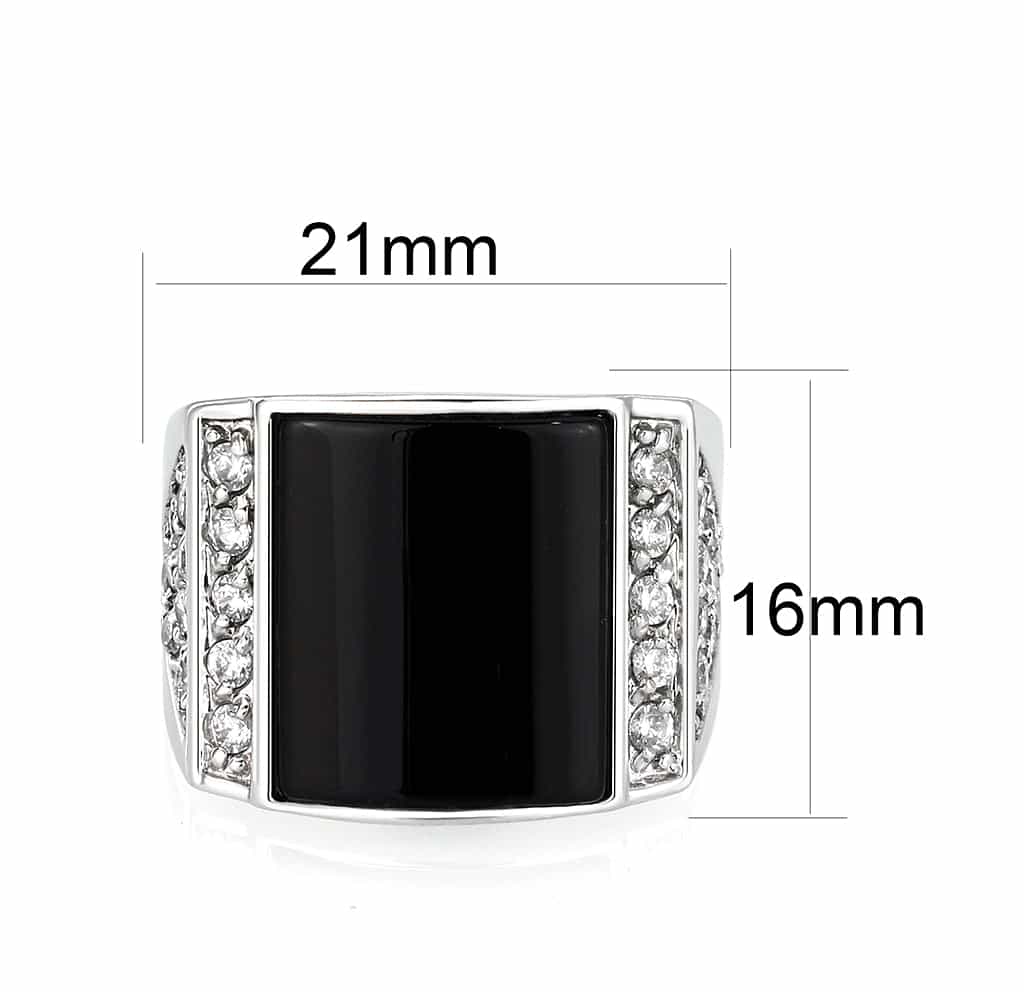 Brass Plain Band Ring Black view 2