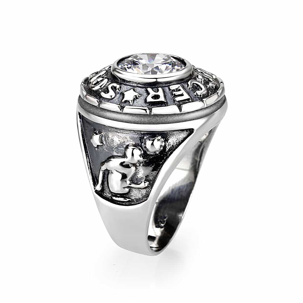 Sterling Silver Clear CZ Solitaire Ring view 3