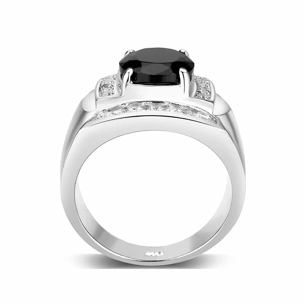 Sterling Silver Rose Gold Halo Ring view 3