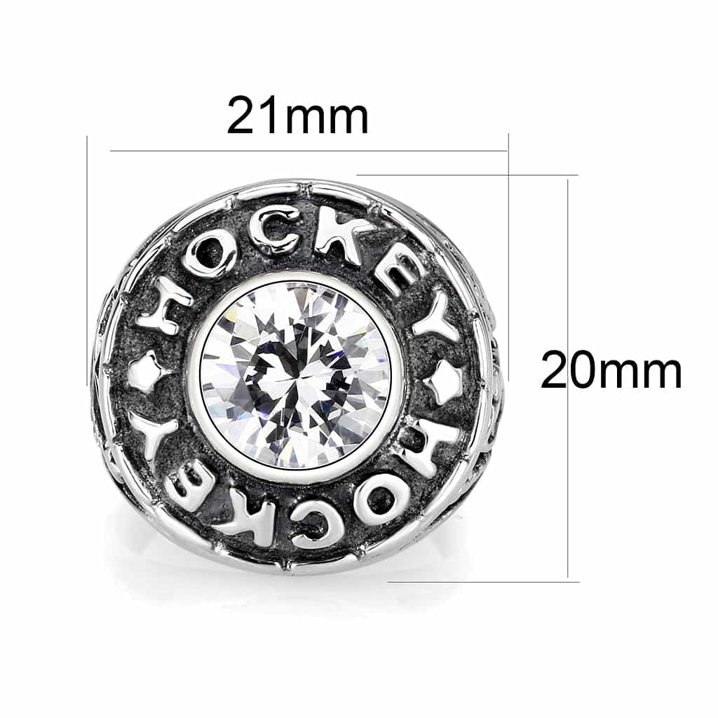 Sterling Silver Black Epoxy Ring view 2
