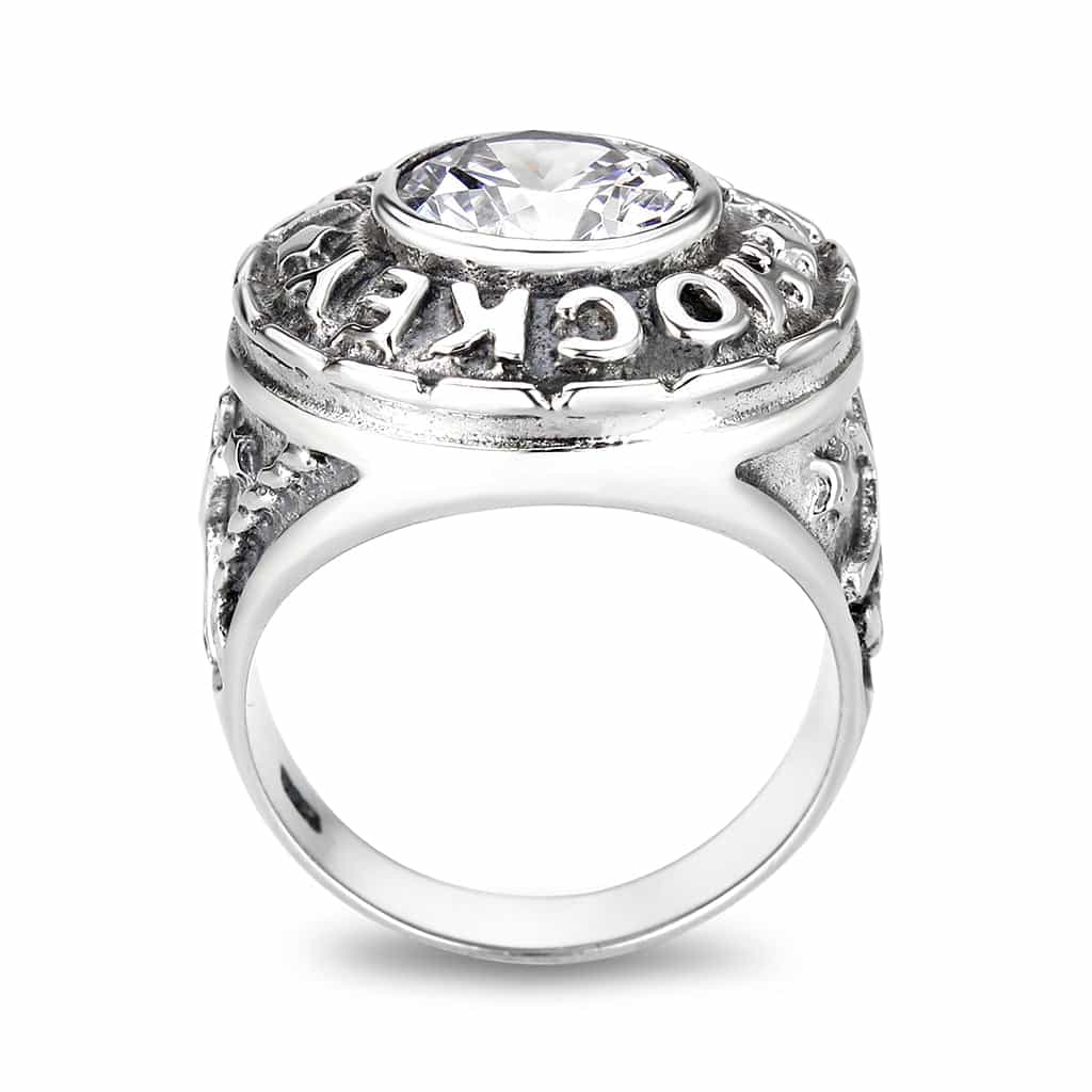 Sterling Silver Black Epoxy Ring view 3