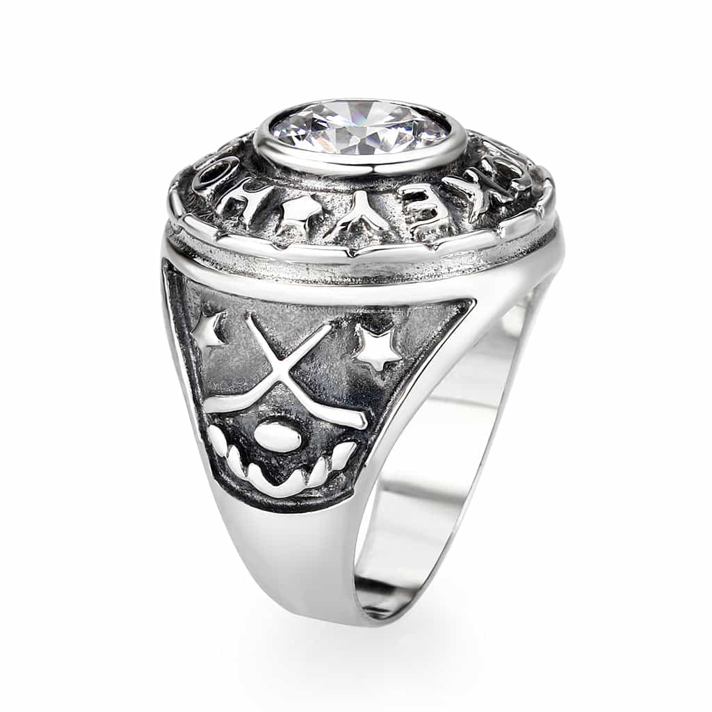 Sterling Silver Black Epoxy Ring view 4