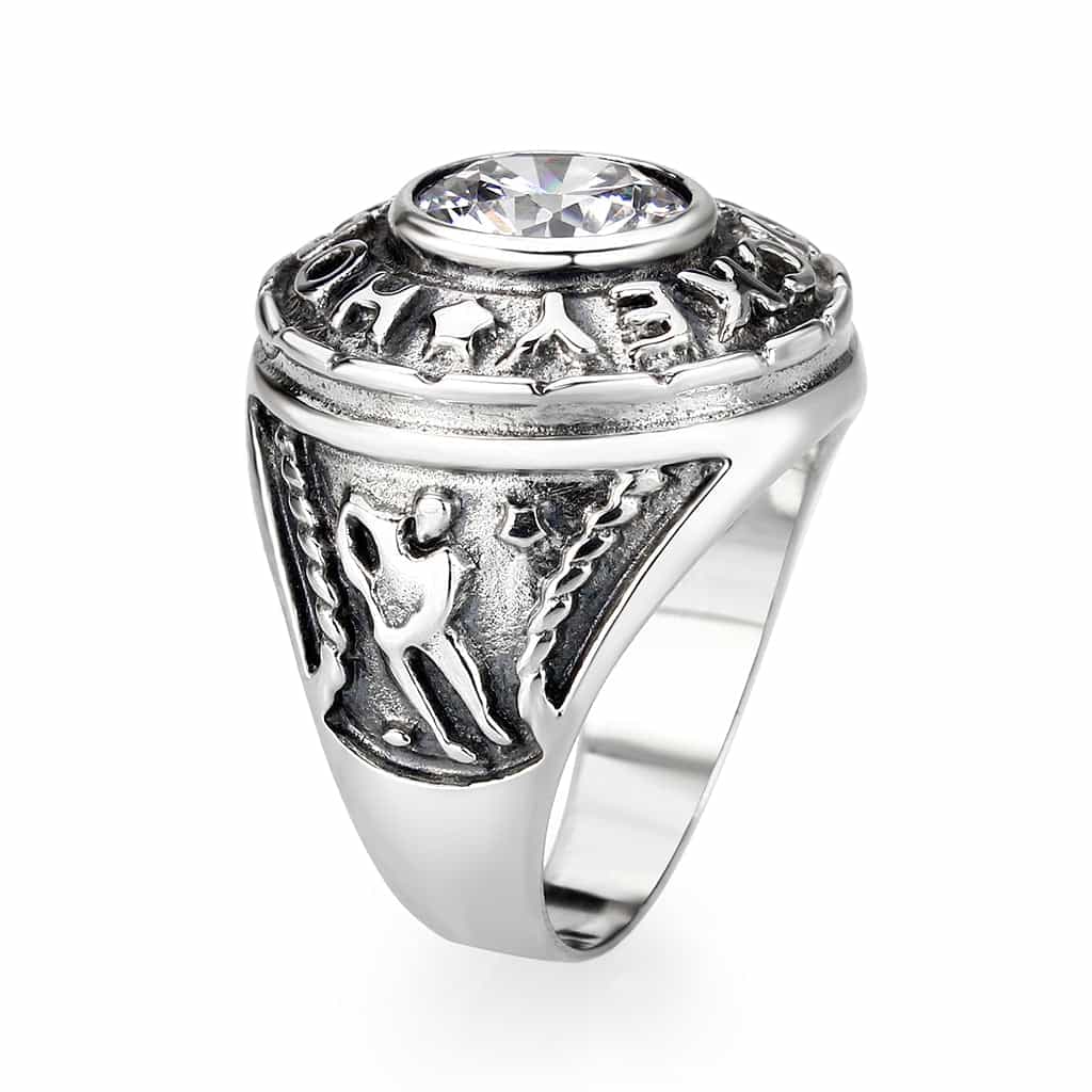 Sterling Silver Black Epoxy Ring view 5
