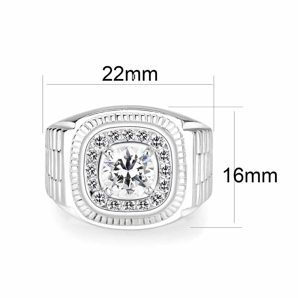 Sterling Silver Baseball Dome Ring view 3