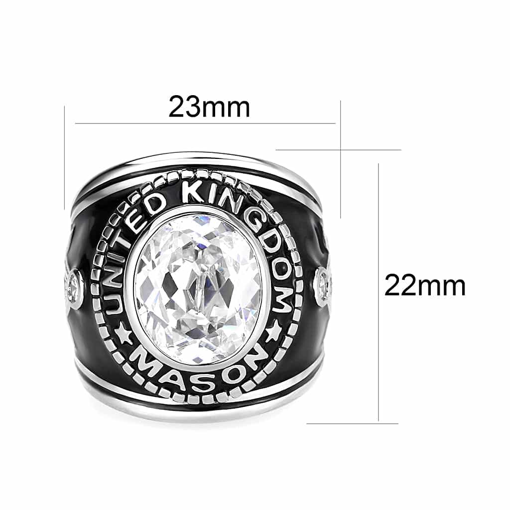 Sterling Silver CZ Solitaire Ring Clear view 2