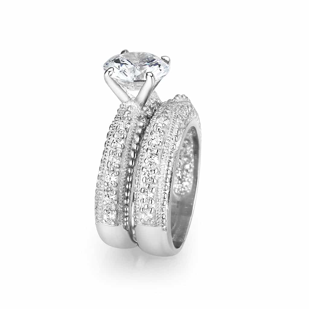 Sterling Silver CZ Emerald Cut Accent Ring view 7