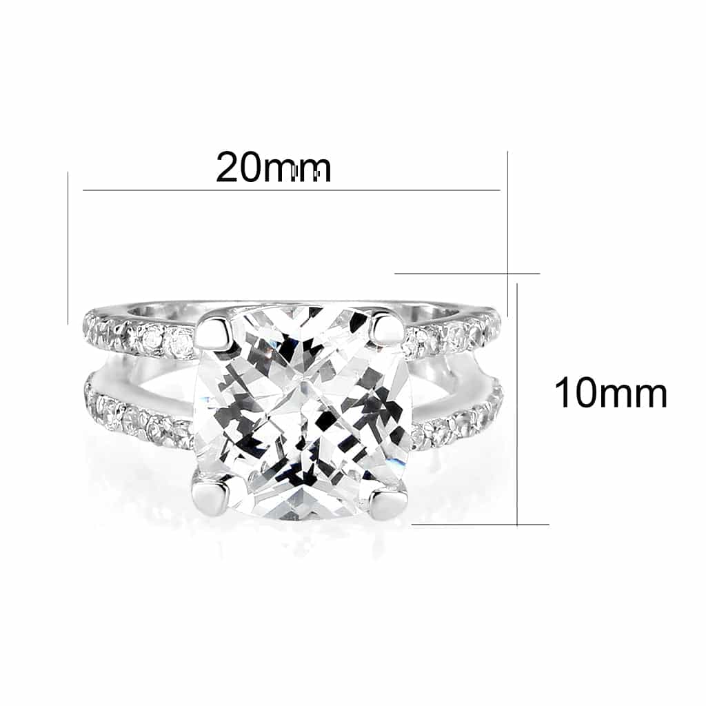 Sterling Silver CZ Round Solitaire Prong Ring view 3