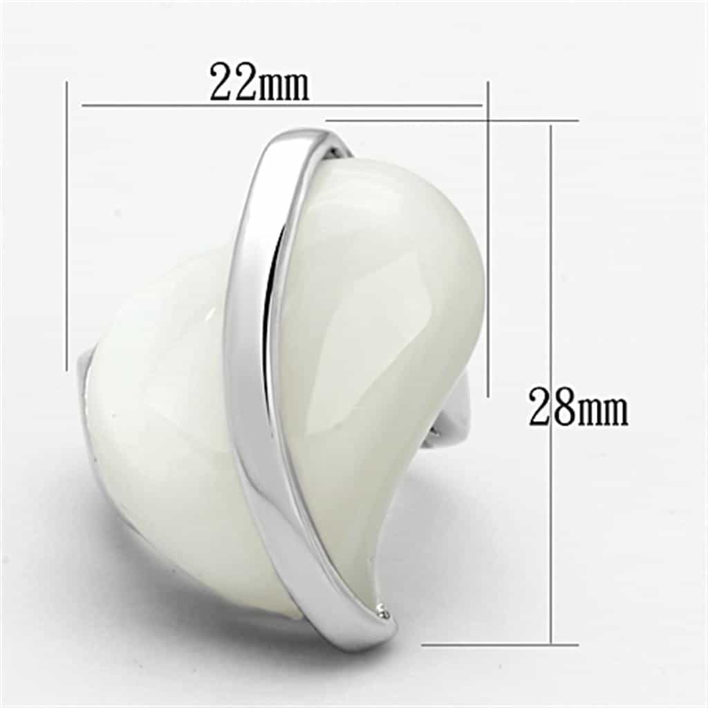 Brass Silver White Shell Pearl Wrapped Dome Cocktail Ring view 3