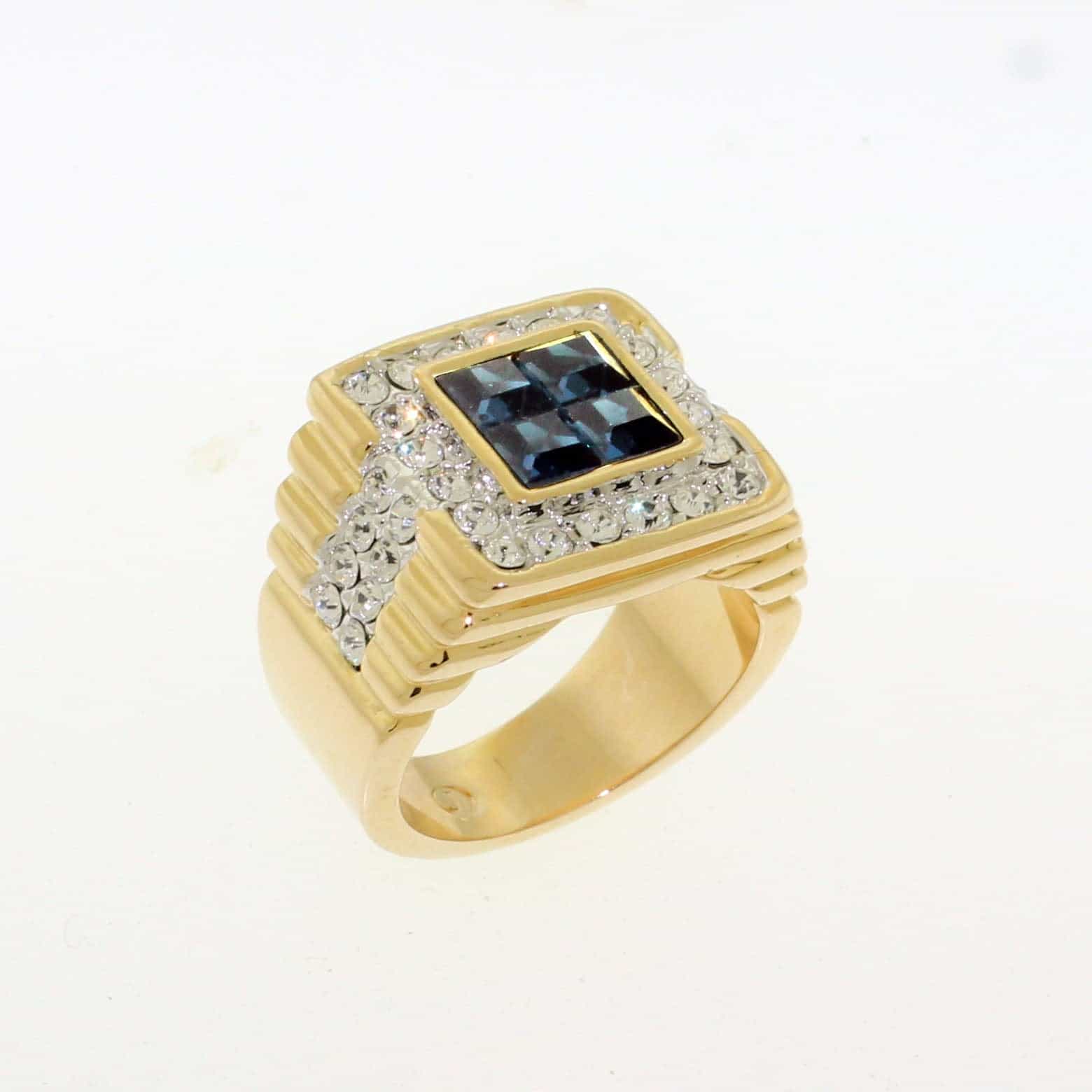Brass Montana Glass Ring view 1