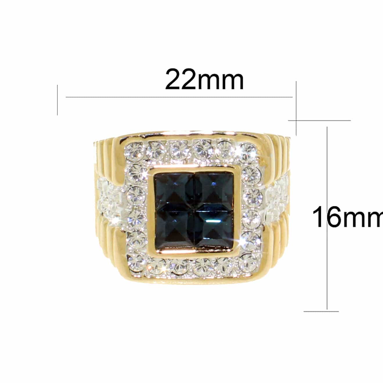 Brass Montana Glass Ring view 3