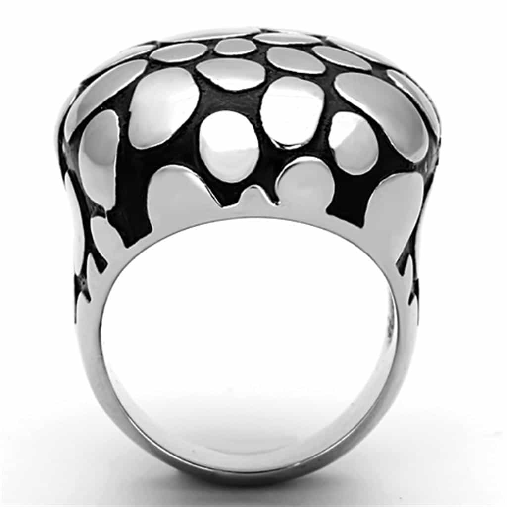 Stainless Steel Leopard Spot Dome Ring view 5
