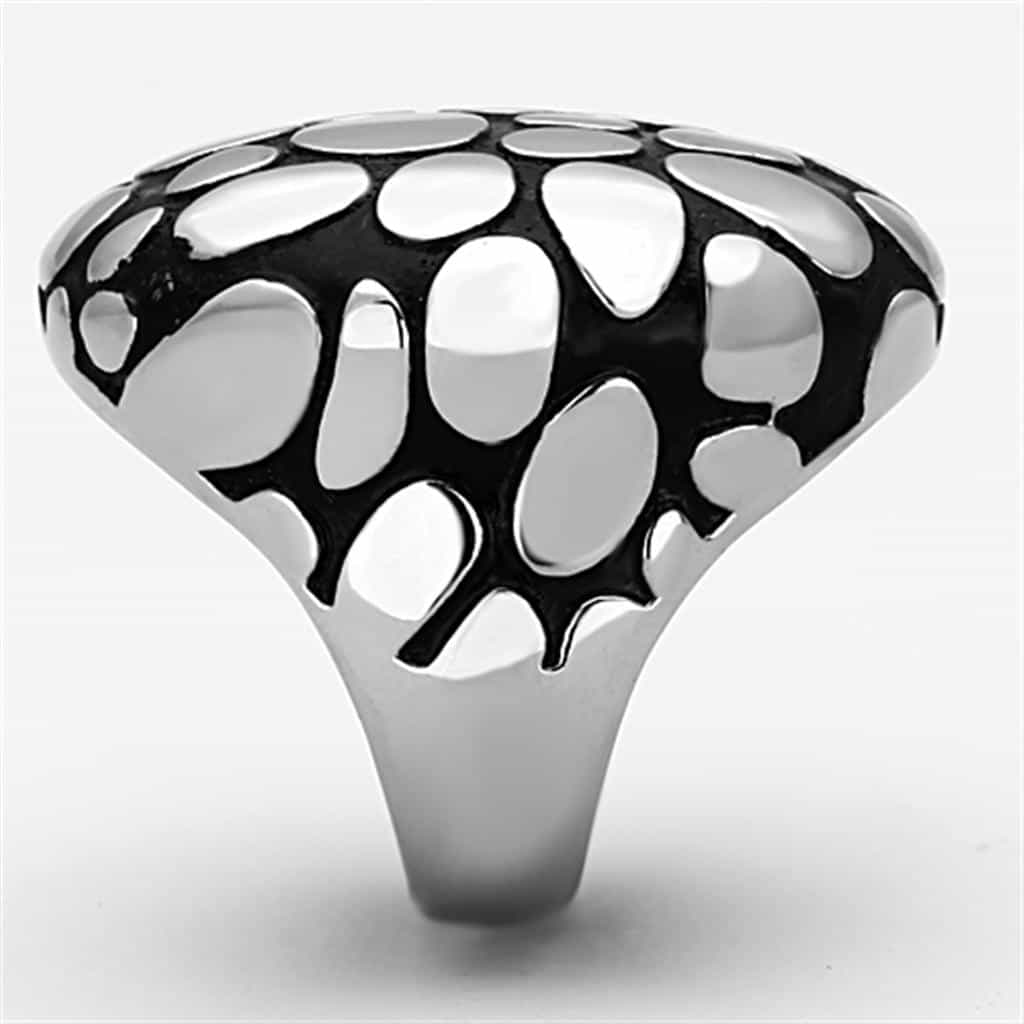 Stainless Steel Leopard Spot Dome Ring view 7