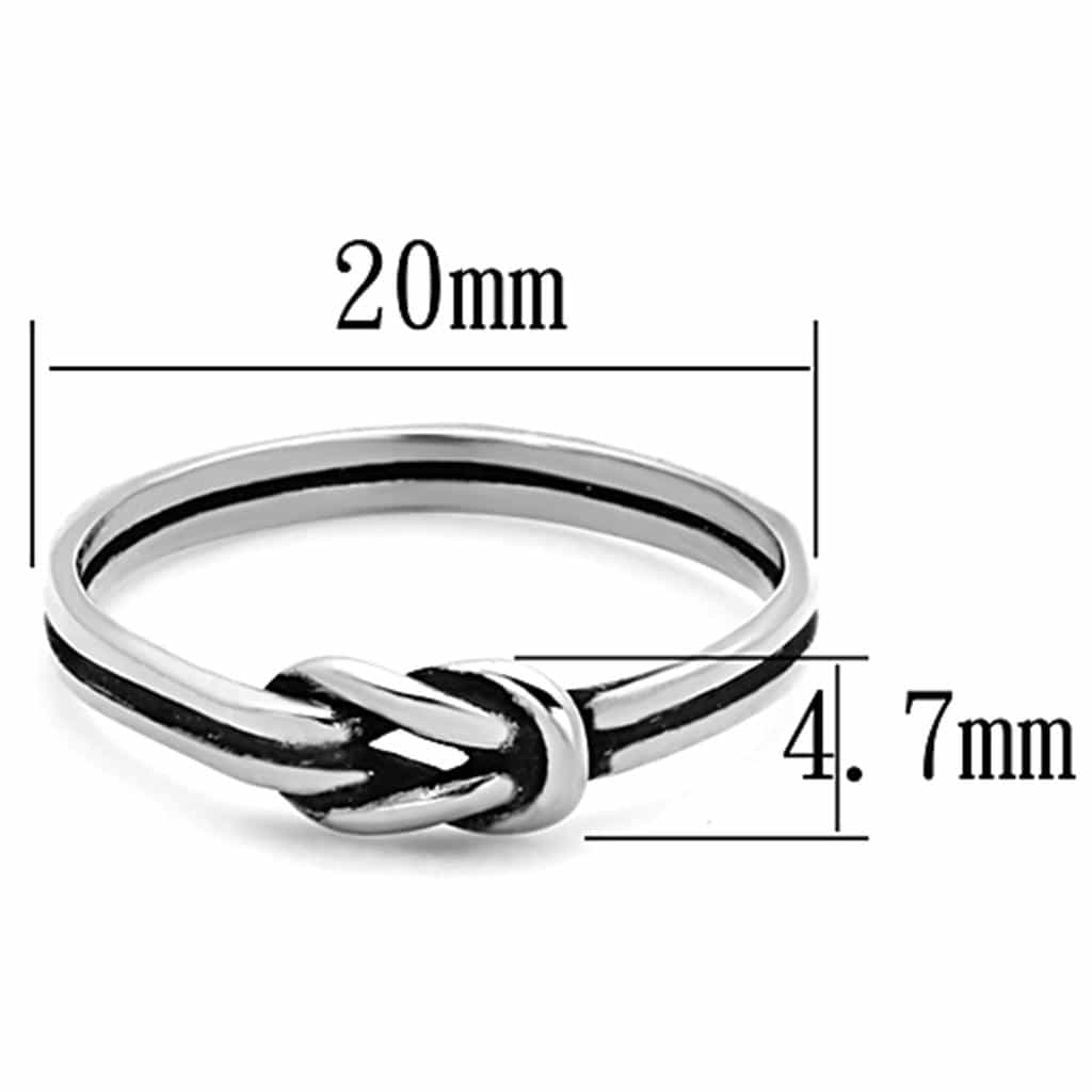 Stainless Steel Polished Love Knot Band Ring view 3