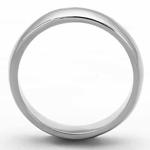 Stainless Steel Polished Plain Dome Band Ring view 3