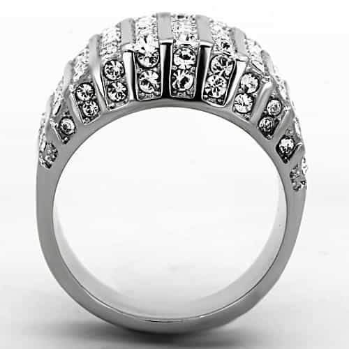 Stainless Steel Multi-Row Dome Ring view 5