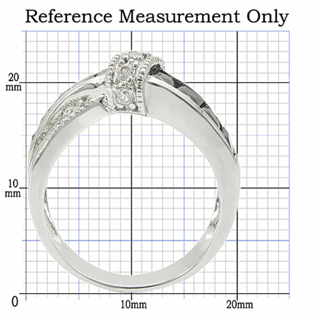 Stainless Steel Black Baguette CZ Crossover X Band Pendant view 3