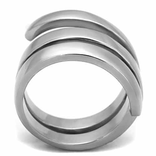 Stainless Steel Polished Double Band Set Ring view 5