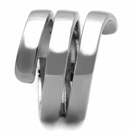 Stainless Steel Polished Double Band Set Ring view 7