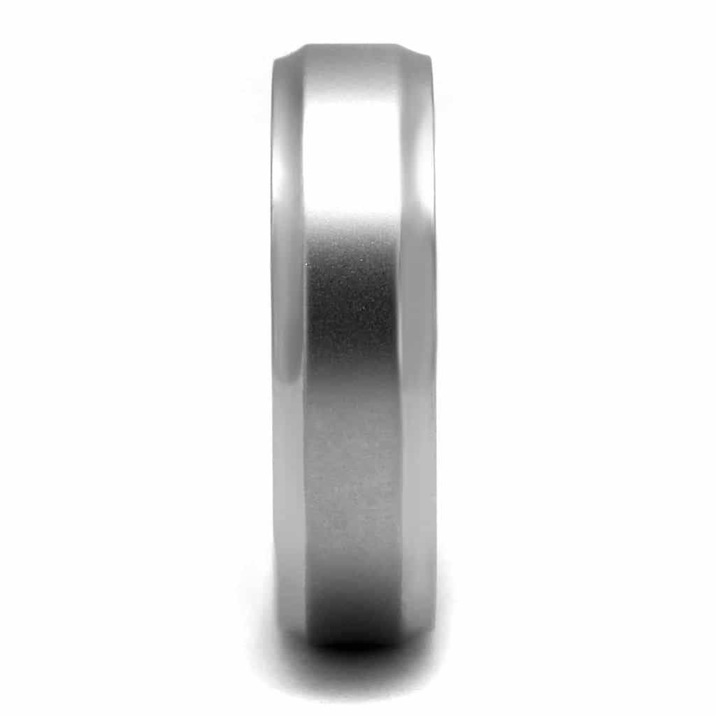 Stainless Steel Polished Satin Dome Comfort Fit Wedding Band Ring view 7