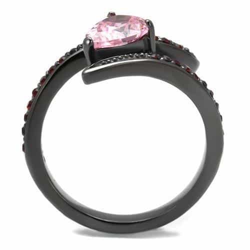 Stainless Steel Pink Marquise Garnet Bypass view 5