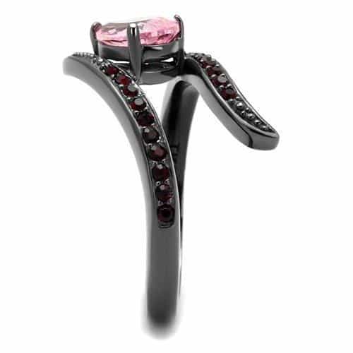 Stainless Steel Pink Marquise Garnet Bypass view 7
