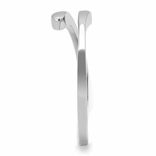 Stainless Steel Polished Plain Adjustable Open Bypass Ring view 7