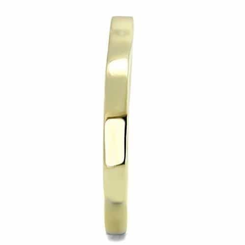 Stainless Steel Gold IP Polished Wavy Scallop Band Ring view 7