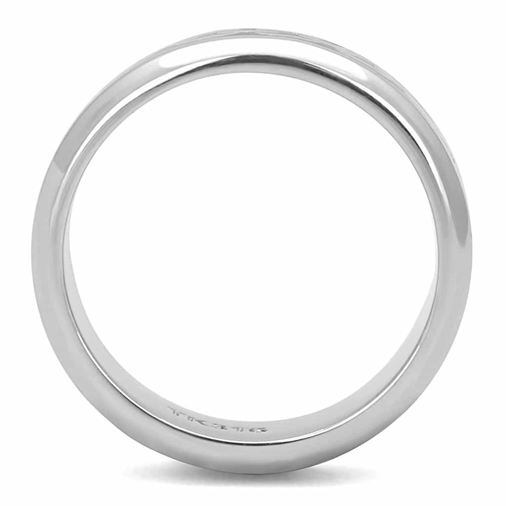 Stainless Steel Polished Greek Key Chain Pattern Spinner Ring view 5