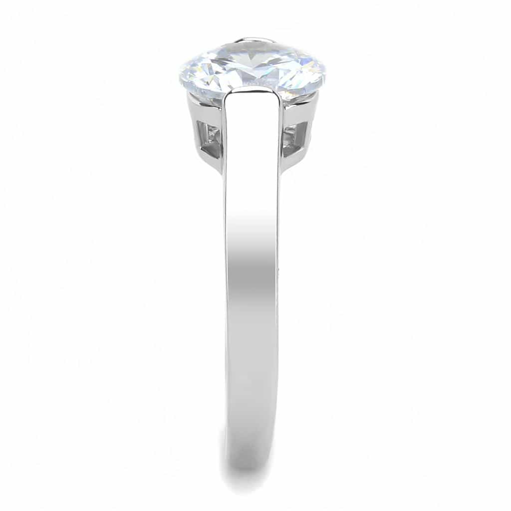 Stainless Steel CZ Round Solitaire view 7