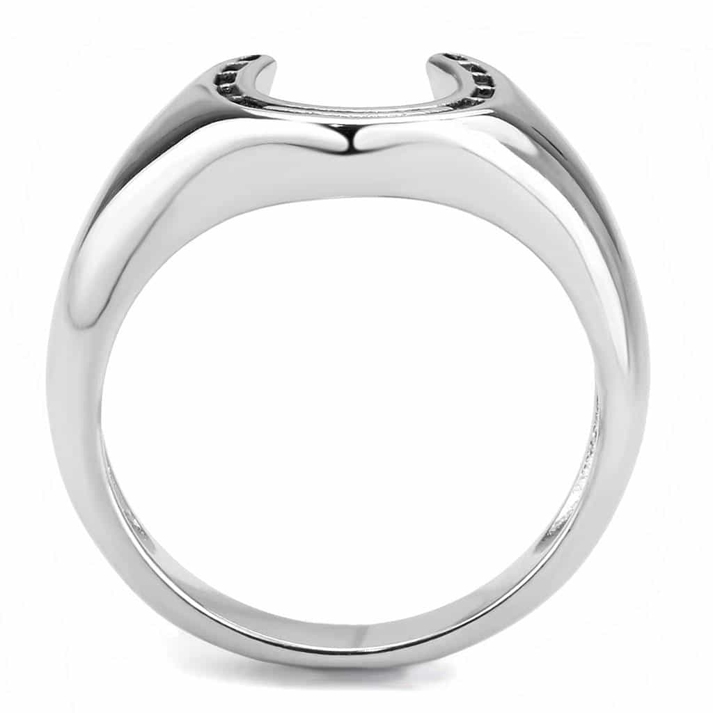 Stainless Steel Silver Polished Wrench Tool Open Biker Mens Ring view 5