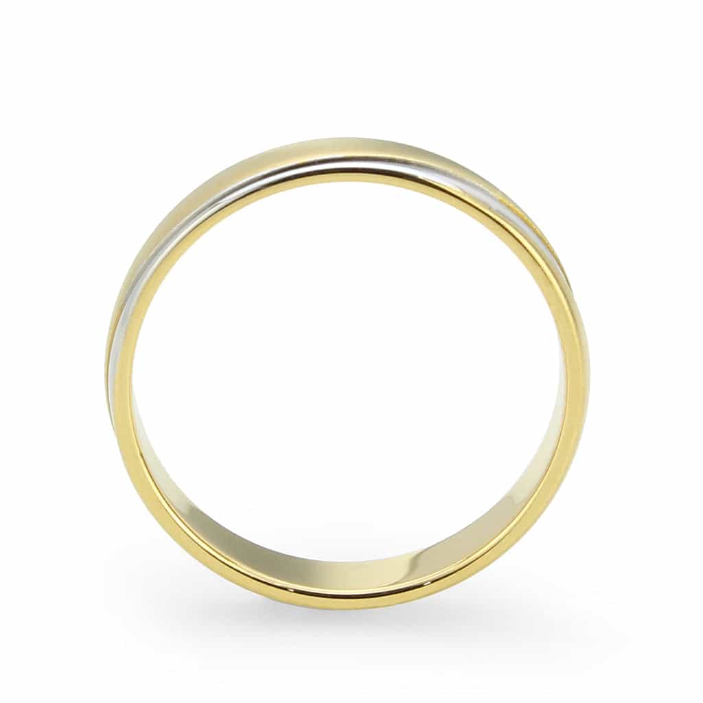 Stainless Steel Gold IP Polished Classic Wedding Band Ring view 5