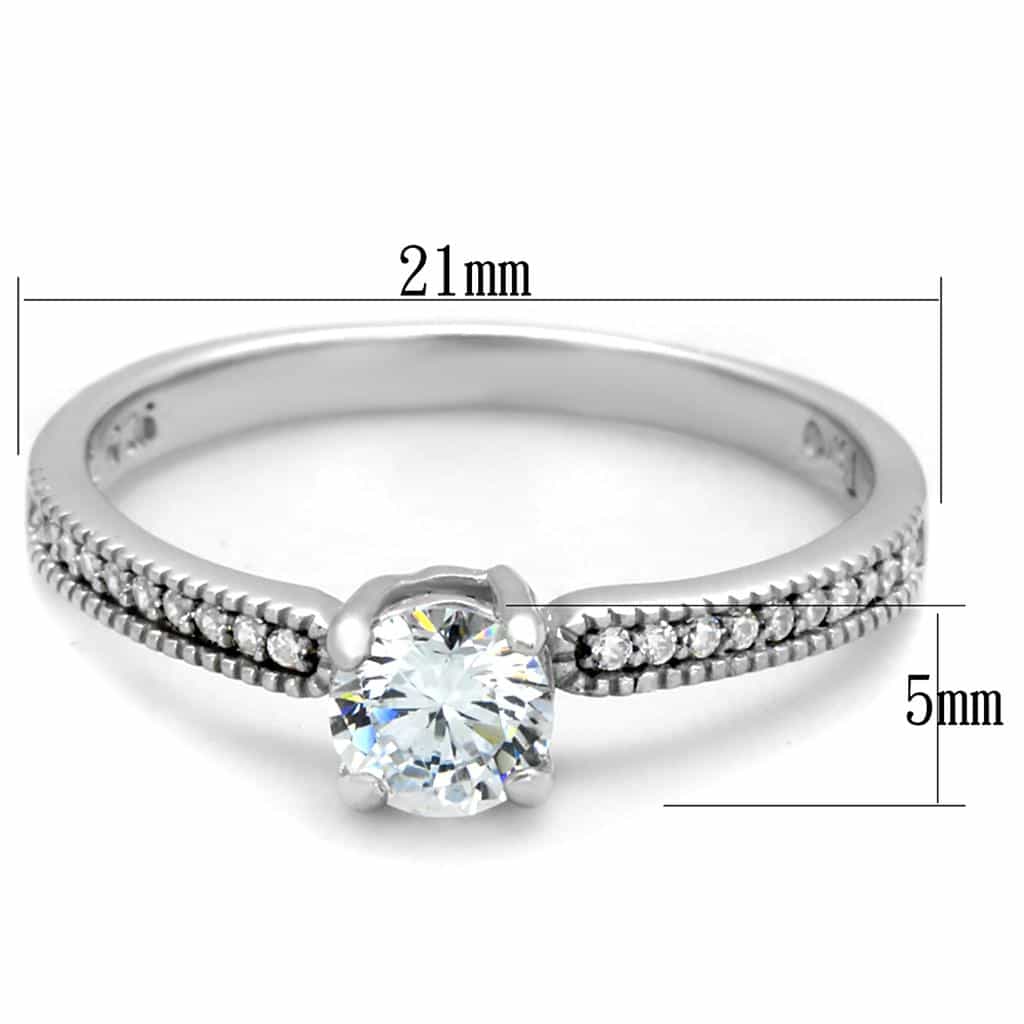 Sterling Silver CZ Round Flower Cluster Pave Ring view 3