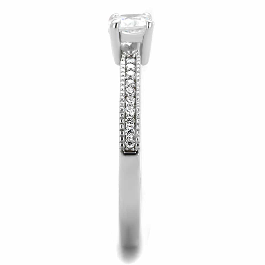 Sterling Silver CZ Round Flower Cluster Pave Ring view 7