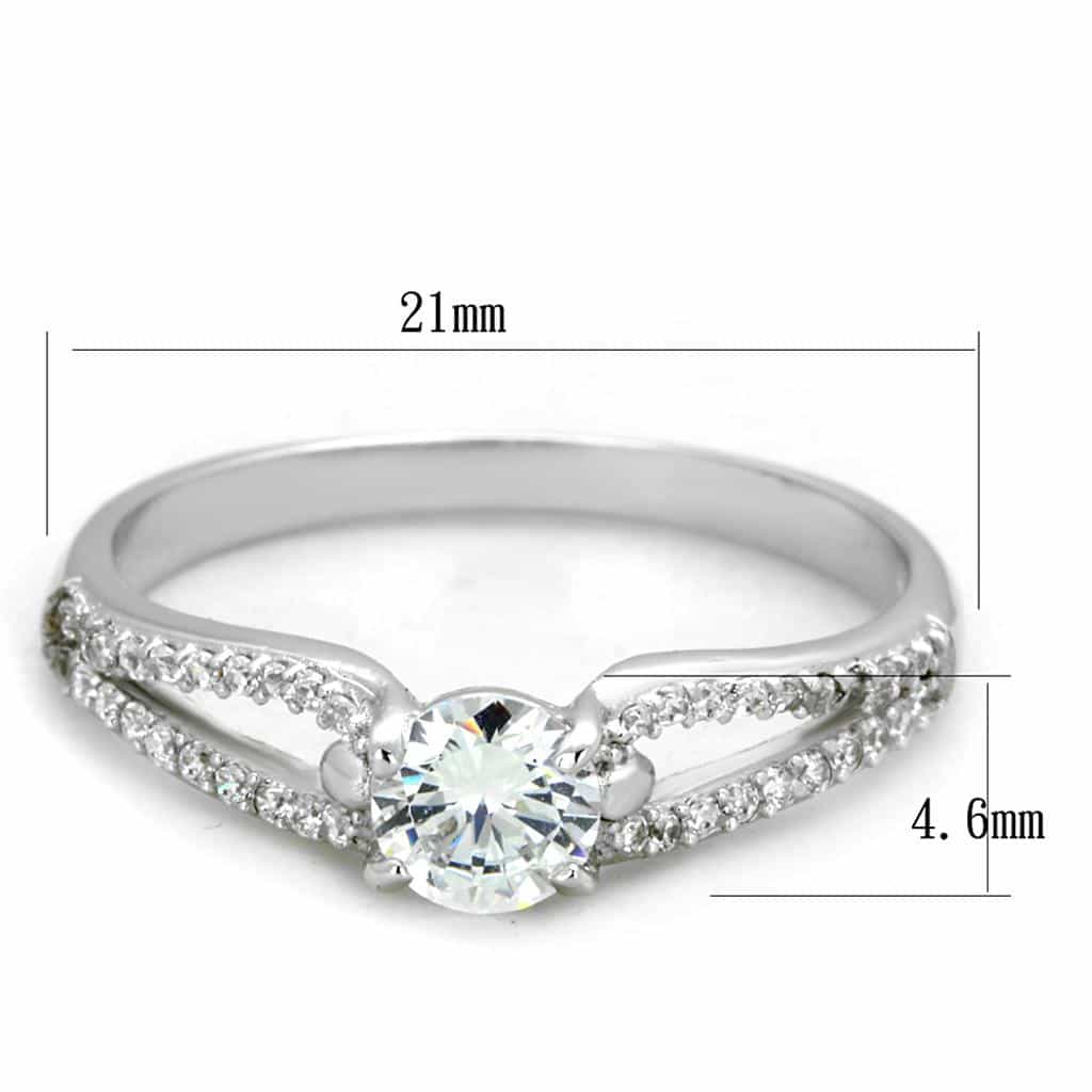 Sterling Silver CZ Round Cushion Halo Pave Wide Ring view 3
