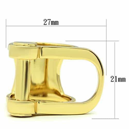 Brass Gold Polished Bit Buckle Loop Open Ring view 3