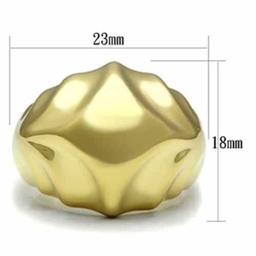 Brass Gold Polished Sculpted Organic Dome Cocktail Ring view 3