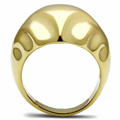 Brass Gold Polished Sculpted Organic Dome Cocktail Ring view 5