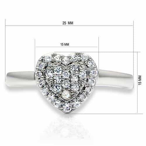 Brass Silver CZ Round Cluster Halo Solitaire Ring view 3