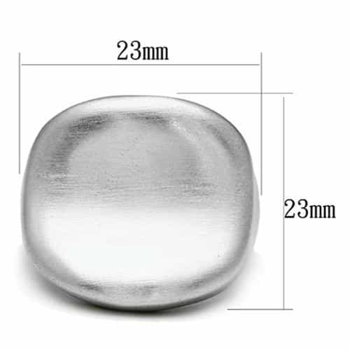 Brass Silver Brushed Satin Smooth Dome Signet Ring view 3