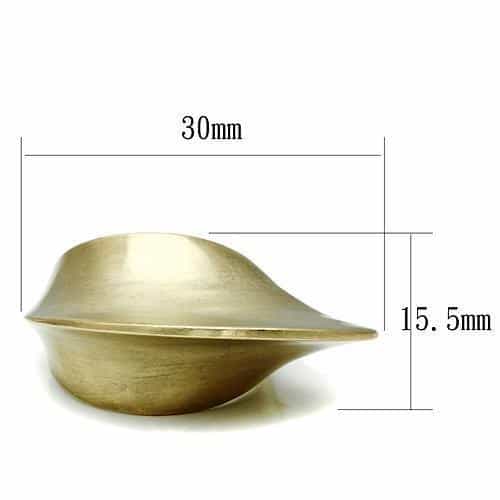 Brass Gold Brushed Satin Fold Organic Cocktail Ring view 3