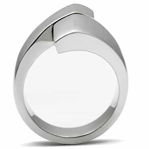 Stainless Steel Silver Polished Abstract Open Wrap Ring view 5