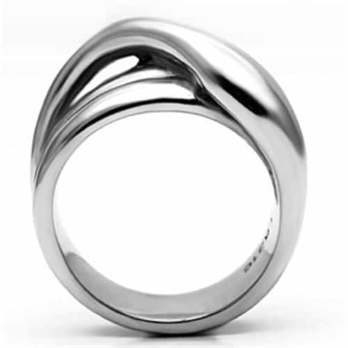 Stainless Steel Silver Polished Triple Intertwined Band Ring view 5
