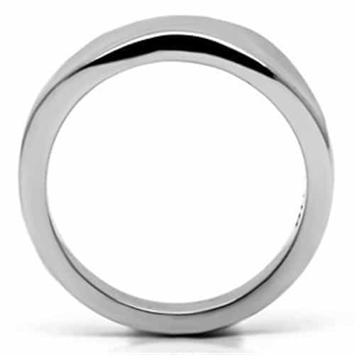 Stainless Steel Silver Polished Wide Wavy Organic Band Ring view 5