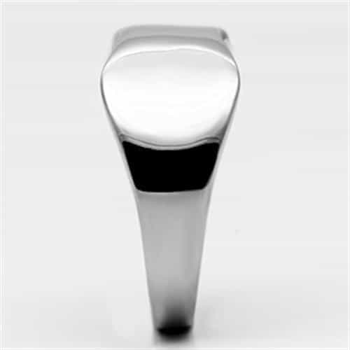 Stainless Steel Silver Polished Wide Wavy Organic Band Ring view 7