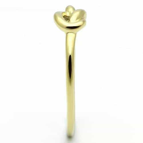 Stainless Steel Gold IP Love Knot Polished Ring view 7