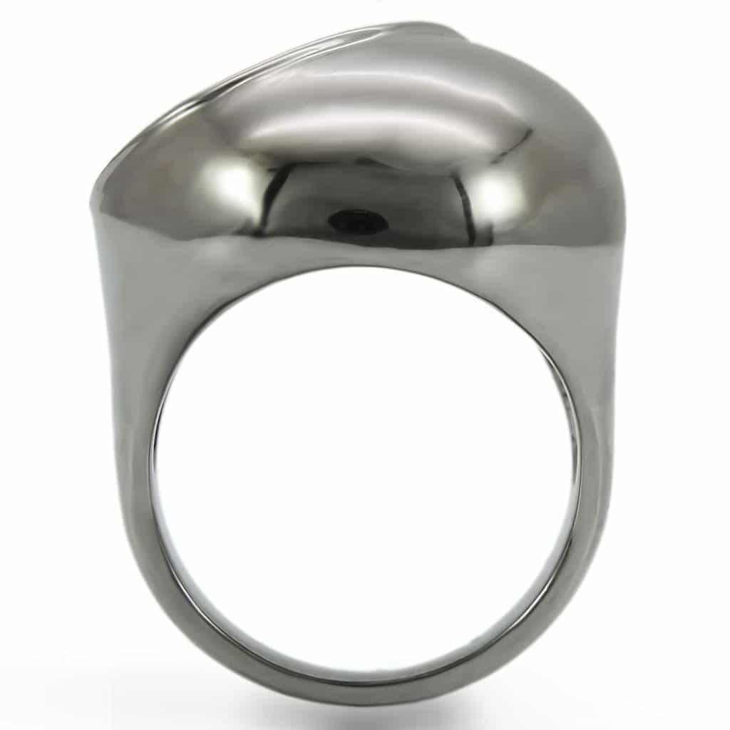 Brass Pink CZ Oval Dome Ring view 9